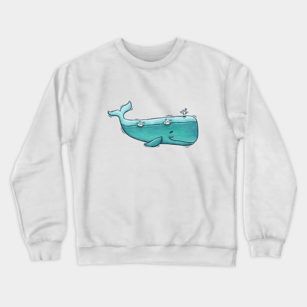 Dreamy Whale Crewneck Sweatshirt by Tania Tania